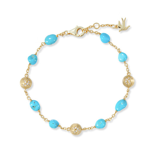 CIGA LONG flying swallow pattern turquoise necklace and bracelet new product series new Chinese style jewelry flying swallow pattern turquoise bracelet