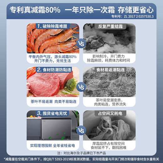 海尔（Haier）宝蓝251升单温冰柜家用小型-35度超低温大容量无需频繁除霜300升以下冷冻柜BC/BD-251GHPCZ补贴