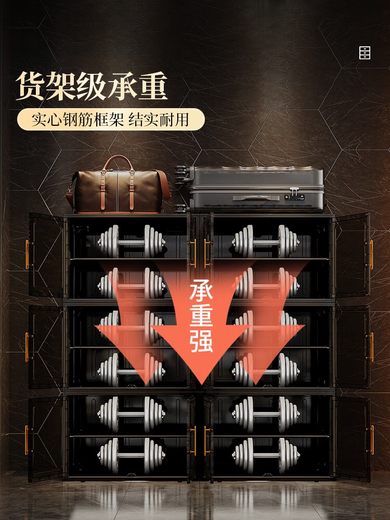 Shoe rack 2025 new multi-layer transparent shoe box storage cabinet integrated wall artifact indoor home door shoe cabinet cost-effective choice 2 columns 6 layers 12 grids black-24 pairs of large size shoes