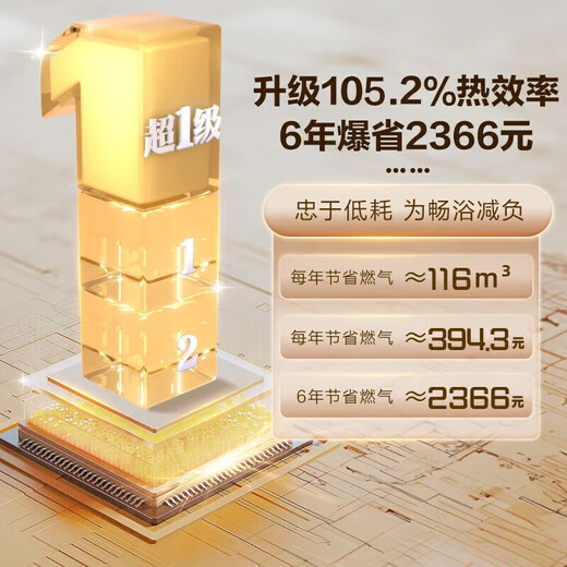Vanward cardamom 16LS6 20% national subsidy gas water heater 16 liters of natural gas double supercharging zero cold water household super first-class energy efficiency double servo constant temperature small volume 16L - powerful supercharging 200% - hot selling in the zero cold water industry