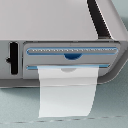 Shantou Lincun bathroom tissue box toilet paper paper roll toilet paper household wall-mounted punch-free waterproof storage rack milk white waterproof magnetic door opening paper universal