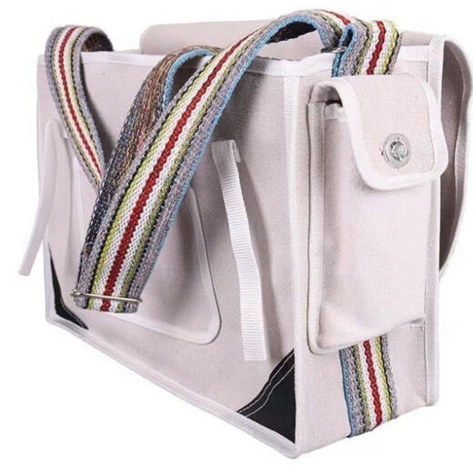 Vinoa construction site tool bag thickened canvas bag large capacity multifunctional water and electricity storage hardware tool bag wear-resistant and strong white large size 45.14.30 external size error 3 cm