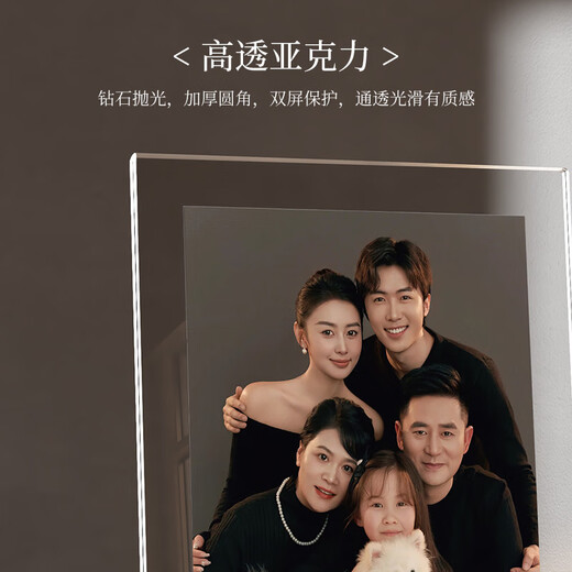 Fantasy Photo Frame Customized Photo Stage for Family Portraits, Washed Wedding Photos, Made into Picture Frames, Walnut Wood - Vertical Version - Leave Border 6 inches