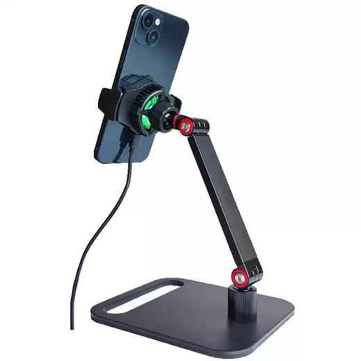 He Jiangong live broadcast mobile phone special cooling bracket multi-functional mobile phone holder desktop universal 2025 semiconductor radiator double pole cantilever live broadcast bracket without heat dissipation