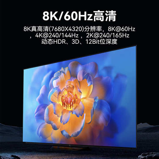 Shengwei Câble Adaptateur Mini DP vers DP Version 1.4 Convertisseur 8K60Hz HD Thunderbolt Adaptateur Apple Mac Notebook vers Moniteur 1,5 Mètre AMD1015J