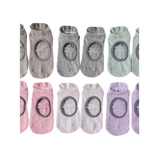 Duofanlian high-looking women's yoga socks indoor non-slip elastic sports socks Pilates training fitness socks summer ice cream green