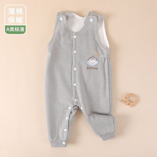 Overalls children's warm men's and women's baby thickened pants for baby belly protection one-piece pure cotton spring and autumn cotton pants thin cotton S397 snap-button overalls-pink One size fits all 73 yards (14-20 Jin Jin is equal to 0.5 kg)