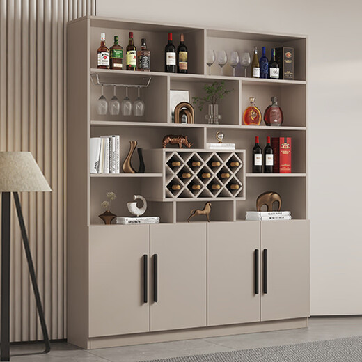 Yusenyi Wine Cabinet Partition Cabinet Home Wall Porch Simple Entry Door Shoe Cabinet Integrated Living Room Sideboard Cabinet Storage Cabinet Includes Entry Four Doors 160 Milk Tea Color