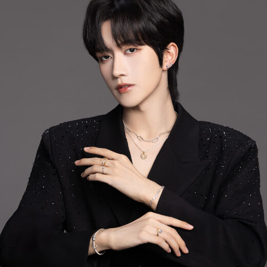 Pandora (PANDORA) Yellow Star Same Style ESSENCE Natural Two-Color Double Ring Ring Interlaced Double Ring Simple Stackable Birthday Gift Multi-Color 52mm