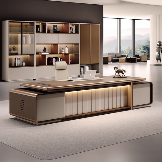 Desk Boss Desk President Desk Manager Executive Desk Office Furniture Chairman's Desk Single Chair Combination 2.0 Meter Luxury CEO Desk