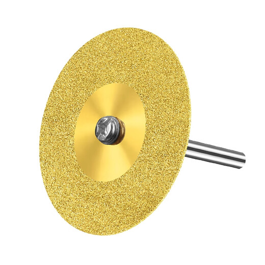 Dongcheng diamond small slice titanium-plated hardened ceramic tile glass ceramic jade cutting piece beautiful seam tool seam clearing polishing piece without hole 60mm (titanium-plated 2 pieces + silver 2 pieces) + 2 rods