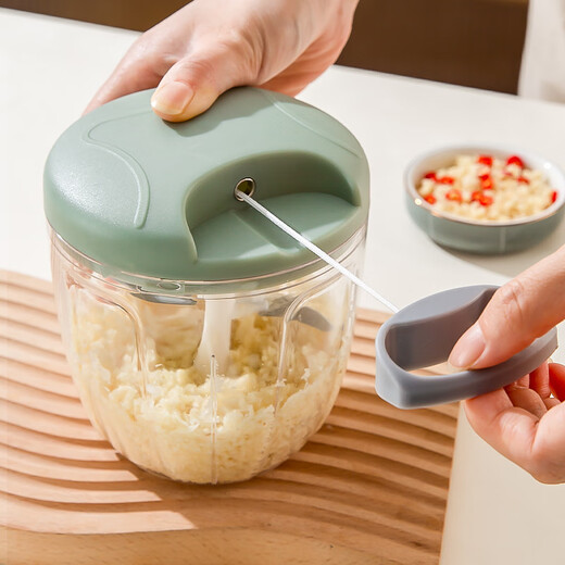 Wanzhuang new product manual garlic artifact household garlic mincer for mincing garlic five blades 900ML large green
