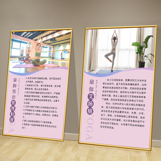 Liu Buding yoga studio wall decoration layout painting Pilates studio postpartum body shaping promotional poster gym 15-Pilates 40 width x 60 height cm PP adhesive sticker painting without board