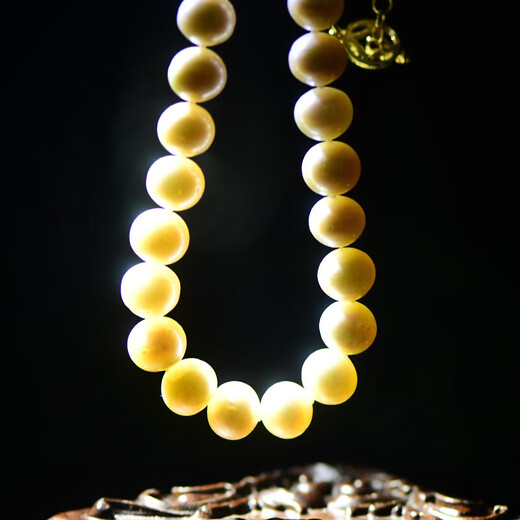 One Thousand Years Jade Y Pearl Necklace Women's Exquisite Style Light Luxury Niche Stackable Sweater Chain Approximately 9*8 mm QYE0068f