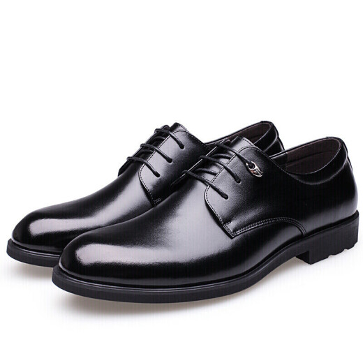 CARTELO British cowhide leather business formal casual men's low-cut lace-up leather shoes for men 511 black 42