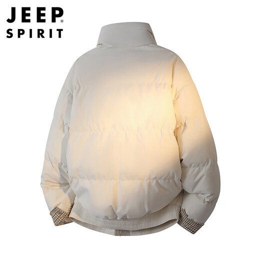 JEEP SPIRIT Jeep cotton jacket for men and women, men's jacket, winter stand-up collar cotton jacket, thickened fake two-piece cold-proof and warm bread jacket