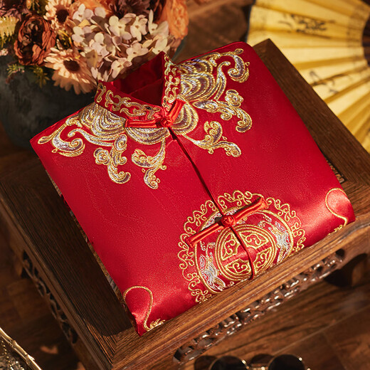 ROAR UTHAUG men's embroidered kimono 2025 new Chinese style groom's suit wedding dress slim dragon and phoenix dress men's embroidered kimono large size red 2103 S