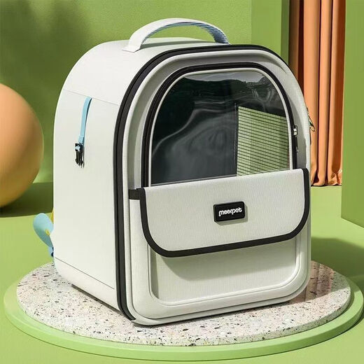 MODX猫包外出大号宠物包太空舱猫咪出行便携包猫狗双肩包书包航空箱包 黑色 钢丝骨架