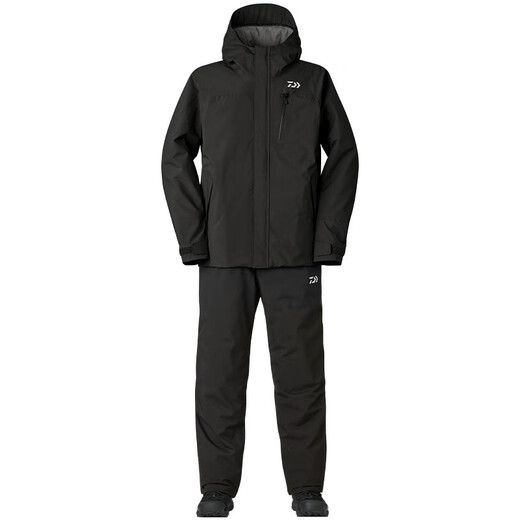Dayiva 24 Autumn and Winter DW-3524 Winter Rain Suit Outdoor Leisure Fishing Raincoat Fishing Suit Black Top/Black Pants L