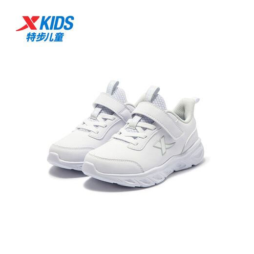 XTEP children's shoes children's winter cotton shoes boys and girls Velcro velvet sneakers new white 36