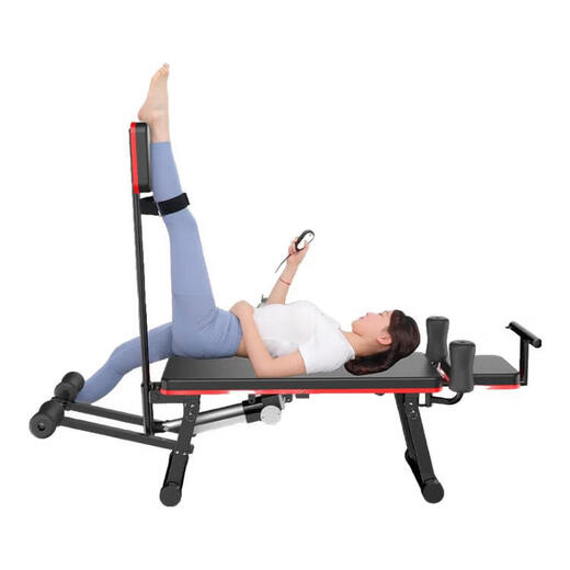 Lajin stool household electric traction lumbar vertebra leg press stretching Pilates fitness equipment Lajin bed one-word horse vertical fork Electric Lajin stool multi-angle one-word horse trainer