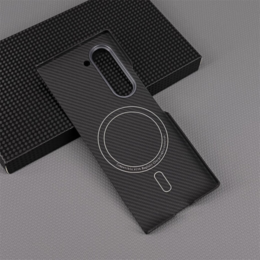 Samsung (SAMSUNG) original quality Jingying suitable for Samsung mobile phone case Kevlar protective cover aramid fiber folding screen carbon large hole metal ring fine grain matte black magnetic suction model/single back cover Samsung Galaxy Z Fold 6