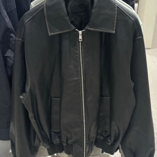 2024 Autumn New Trendy Men's Retro Versatile PU Leather Jacket UMF140040 Dark Green S S