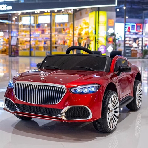 Other electric vehicles, four-wheeled vehicles, men and women, children, babies, Mercedes-Benz toy cars, can sit on people, remote control stroller, rechargeable children, painted red dual-drive, 12V4.5A explosion-proof battery + leather seat, electric drive