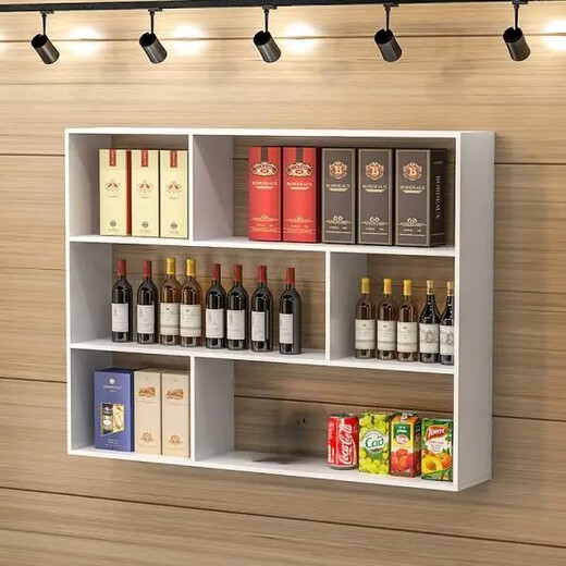 Zhong Zhanggui simple modern restaurant hotel wine cabinet wall-mounted wine cabinet bar integrated wall storage cabinet solid wood customization bar length 140 (no wine rack) no door