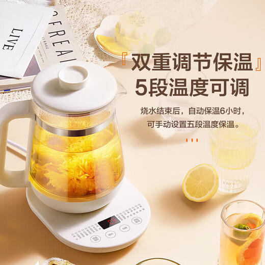 SUCPOYE health kettle kettle multi-functional thickened kettle household small office all-glass electric kettle new tea kettle constant temperature kettle flower tea kettle tea kettle upgraded 316 stainless steel with filter 1.5L