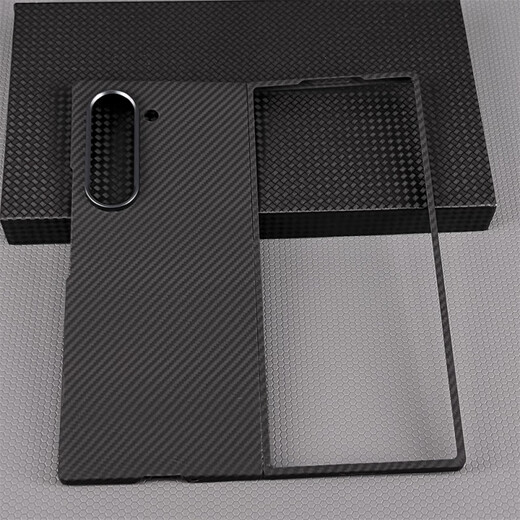 Samsung (SAMSUNG) original quality Jingying suitable for Samsung mobile phone case Kevlar protective cover aramid fiber folding screen carbon large hole metal ring fine grain matte black magnetic suction model/single back cover Samsung Galaxy Z Fold 6