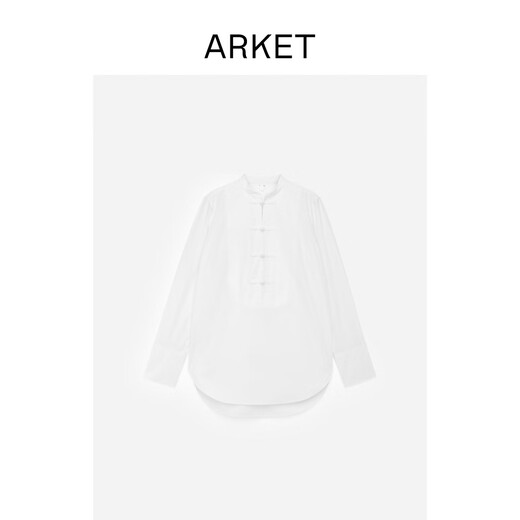 ARKET women's pure cotton stand-up collar button-up shirt white winter new style 1313243001 white XXS 155/76A 32