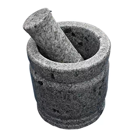 Yusenyi natural stone mortar garlic press household large garlic press manual grinder garlic jar stone nest small stone mortar polishing with lid