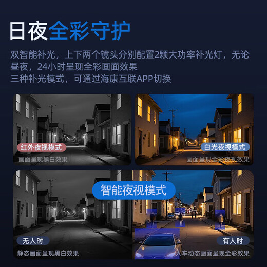 HIKVISION Caméra solaire 4G Trafic gratuit à vie 360 ​​degrés sans angle mort AOV Moniteur extérieur basse température Extérieur rural Pas de plug-in Pas d'alimentation Pas de réseau Téléphone portable à distance T4P