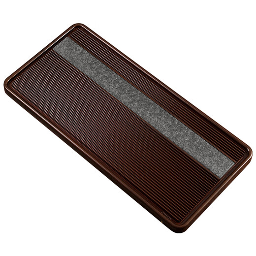 Shangyanfang heavy bamboo simple black gold stone tea tray with drainage high-end atmospheric home office coffee table kungfu tea set dry tea table