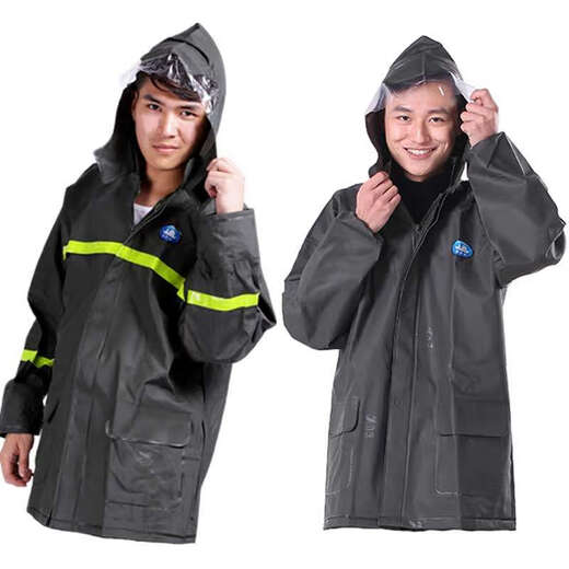 Yu Senyi Jiang Taigong thickened raincoat top pants car wash pants waterproof fishing pants overalls overalls overalls suit outer knitted fabric inner layer military green top cuffs with elasticated cuffs M 0 pieces