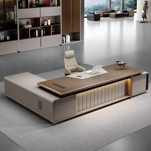 Boss desk desk simple modern leadership office furniture executive desk president manager desk and chair combination 2.0 meters luxury president desk