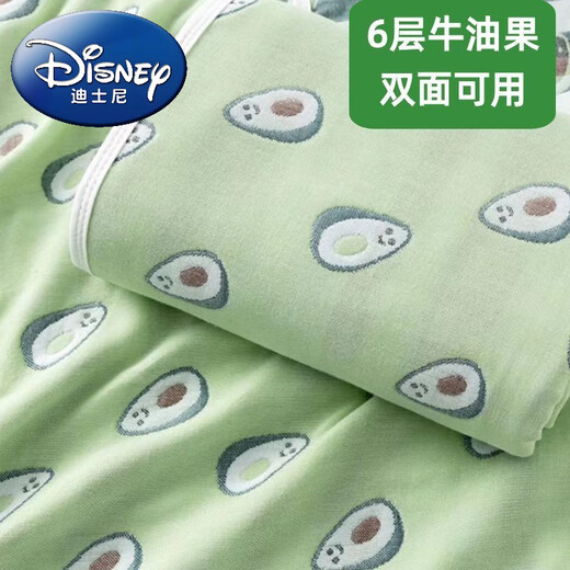 Disney (Disney) Windeleinlage aus Gaze aus reiner Baumwolle, waschbare, atmungsaktive Windeleinlage für Babys und Kinder, urindichtes großes Laken für Neugeborene, Menstruation der Tante, blaue Farbwolke (sechs Schichten aus reiner Baumwolle) 50*70 cm (1 Stück)