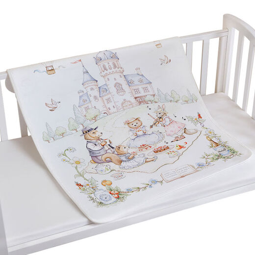 Inmidi baby diaper pad waterproof breathable washable large size bed sheet children's overnight diaper aunt mattress Thames Concert + Yorkshire Castle-Two sheets are more convenient for changing and washing 50x70cm