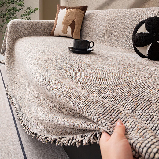 Pupan high-end cotton leprosy four-season sofa cover cloth anti-cat scratch sofa towel sofa cover sofa blanket sofa cushion Yaksi-green Strict quality control, selection of high-quality chenille, baby touch 180x130cm Recommended single seat without armrests Same price