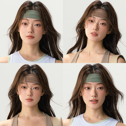 Ling Yuxun widened sports headband for women, quick-drying, sweat-absorbent, antiperspirant, non-slip, yoga-specific running, Pilates, fitness headband, toasted brown (high elasticity/applicable to all head sizes)