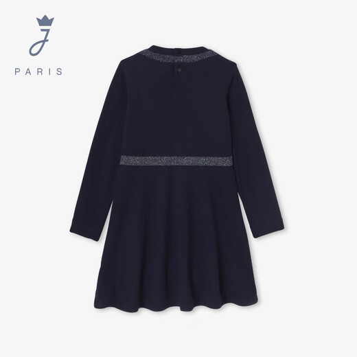 JACADI French girls wool blended dress autumn and winter new sweater dress long skirt 2043917 navy blue 123 105 /4A