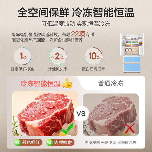 Haier Mailang 512L Ultra French Refrigerator AI Smart Interactive Automatic Ice Making Full Space Freshness Ultra-Thin Zero Insertion BCD-512WGHFDBGVSU1 Government Subsidy 15% 512L French|Full Space Freshness|Automatic Ice Making