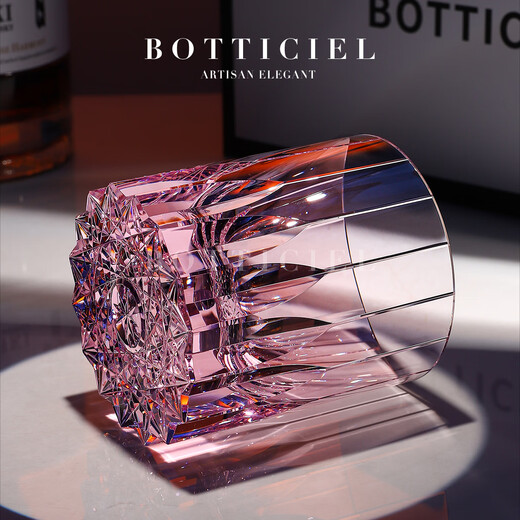 BOTTICIEL Starburst Whiskey Cup K9 Crystal Glass Handmade High-End Wine Cup Birthday, Valentine's Day, New Year's Gift K9 Crystal Starburst Cup - Transparent Color Single Gift Box 205ml 1