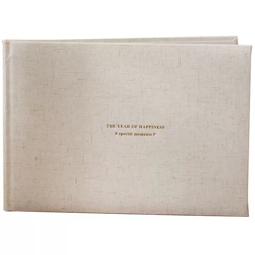 Yusenyi 6-color soft paper fabric cover hot stamping photo album photo book hardcover wedding wedding photo studio high-definition photo brown gray 19-40 pages + 9 inches square 235X235 mm only supports 4