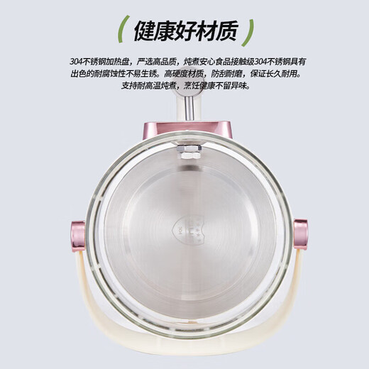 Health-preserving teapot, stew, all-in-one teapot, kettle, home office floral teapot, large capacity thermostatic kettle 3L with tea drain | full glass 0 glue | 12H constant temperature stainless steel heating plate | 0 glue | split type