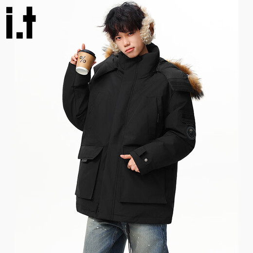 CHOCOOLATE it Mountain Eagle Warm Jacket Men's Winter Outdoor Cold Warm 90 White Duck Down Jacket Black 3XL Recommended 185-210Jin Jin equals 0.5kg