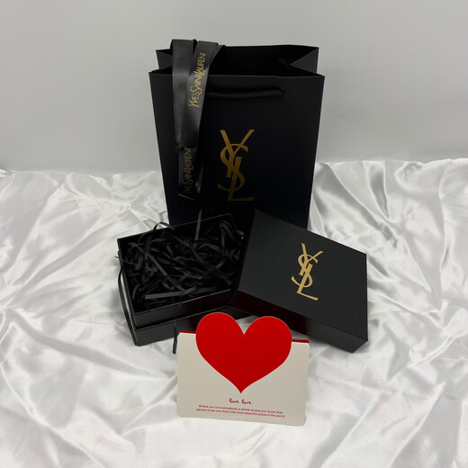 Counter Saint Laurent/ysl lipstick perfume cushion box small gold bar square tube round tube lip glaze packaging box model lipstick handbag 14*17*7
