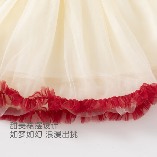 Banxidi girls dress spring new fashion baby princess dress suit children one-year-old dress New Year dress New Year dress