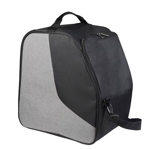 Sanqihu Bolsa para guardar zapatos de esquí al aire libre, bolsa de almacenamiento de gran capacidad, separación en seco y húmedo, bolsa para casco, bolsa para guantes, almacenamiento de equipo de esquí, color gris y negro a juego 38x36cm